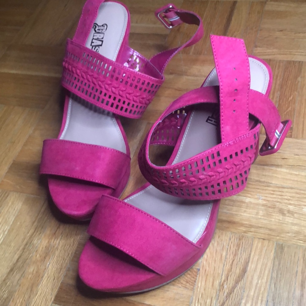 Brash hot pink heels